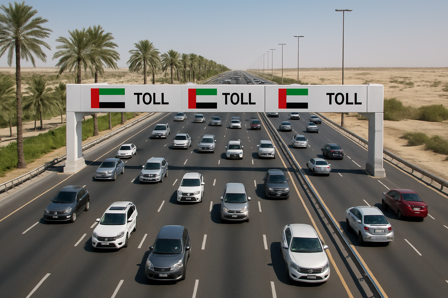 Seamless traffic flow on paid roads in the UAE
